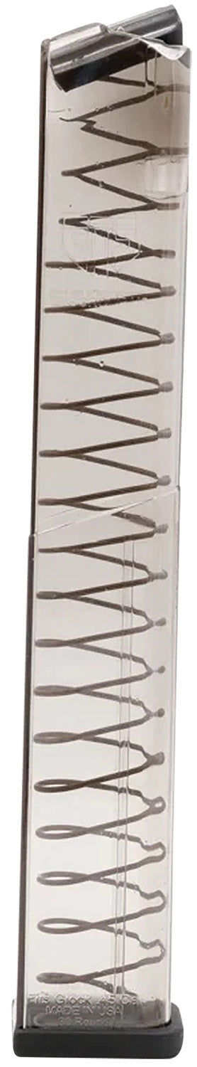 ETS Group GLK2130 Pistol Mags  30rd Extended 45 ACP Compatible w/Glock 21/30/41 Clear Polymer