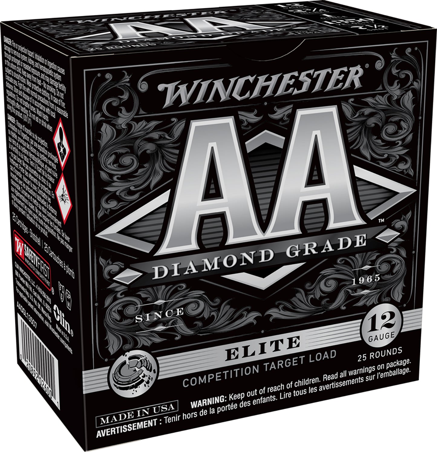 Winchester Ammo AADGL13507 AA Diamond Grade 12Gauge 2.75" 1oz 7Shot 25 Per Box/10 Case