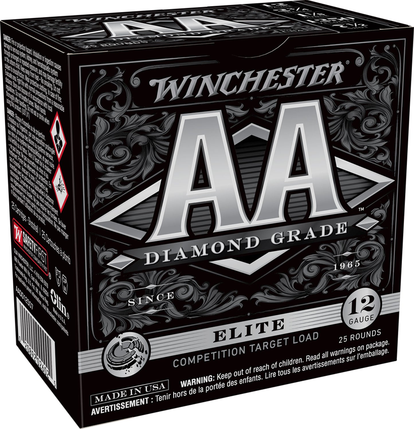 Winchester Ammo AADG12507 AA Diamond Grade 12Gauge 2.75" 1 1/8oz 7Shot 25 Per Box/10 Case