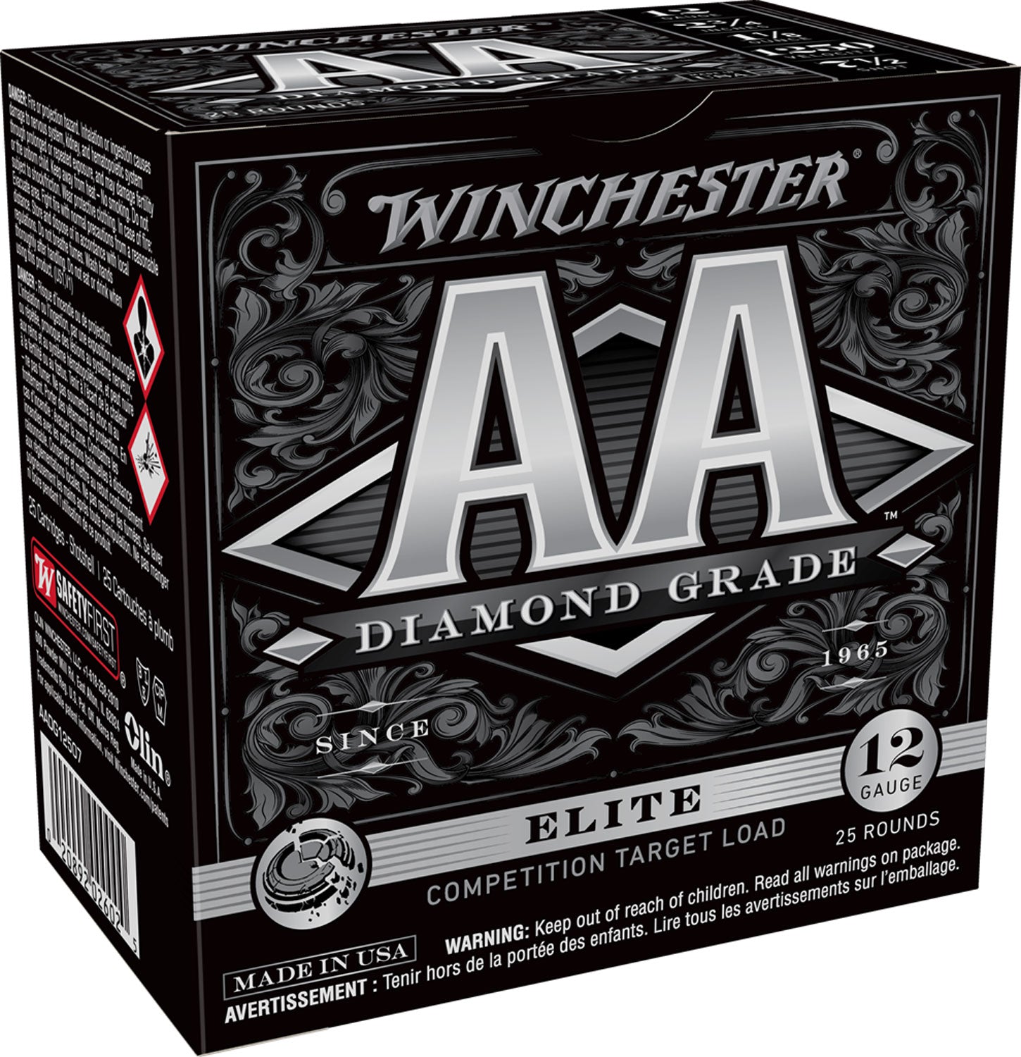 Winchester Ammo AADG12507 AA Diamond Grade 12Gauge 2.75" 1 1/8oz 7Shot 25 Per Box/10 Case