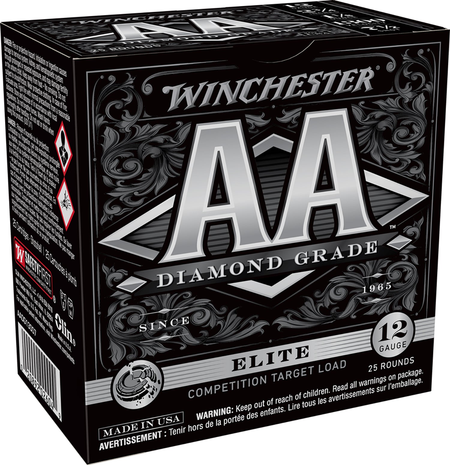 Winchester Ammo AADG13007 AA Diamond Grade 12Gauge 2.75" 1 1/8oz 7.5Shot 25 Per Box/10 Case
