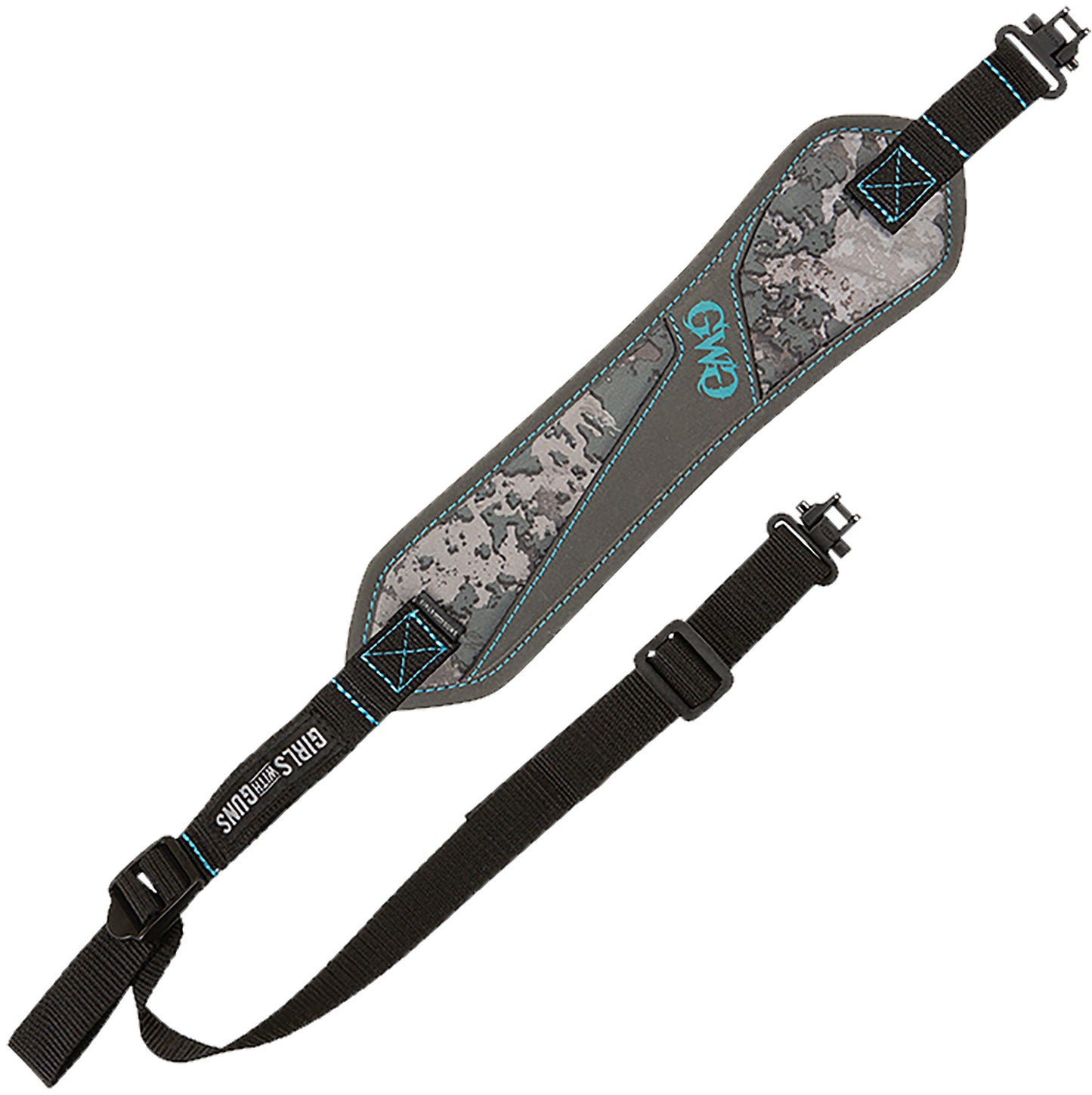Girls With Guns 8484 Glenwood  with Shade Camo Finish, Non-Slip Textured Back, 21"-37" OAL, 3.25" W, Adjustable Design & Swivels for Rifles