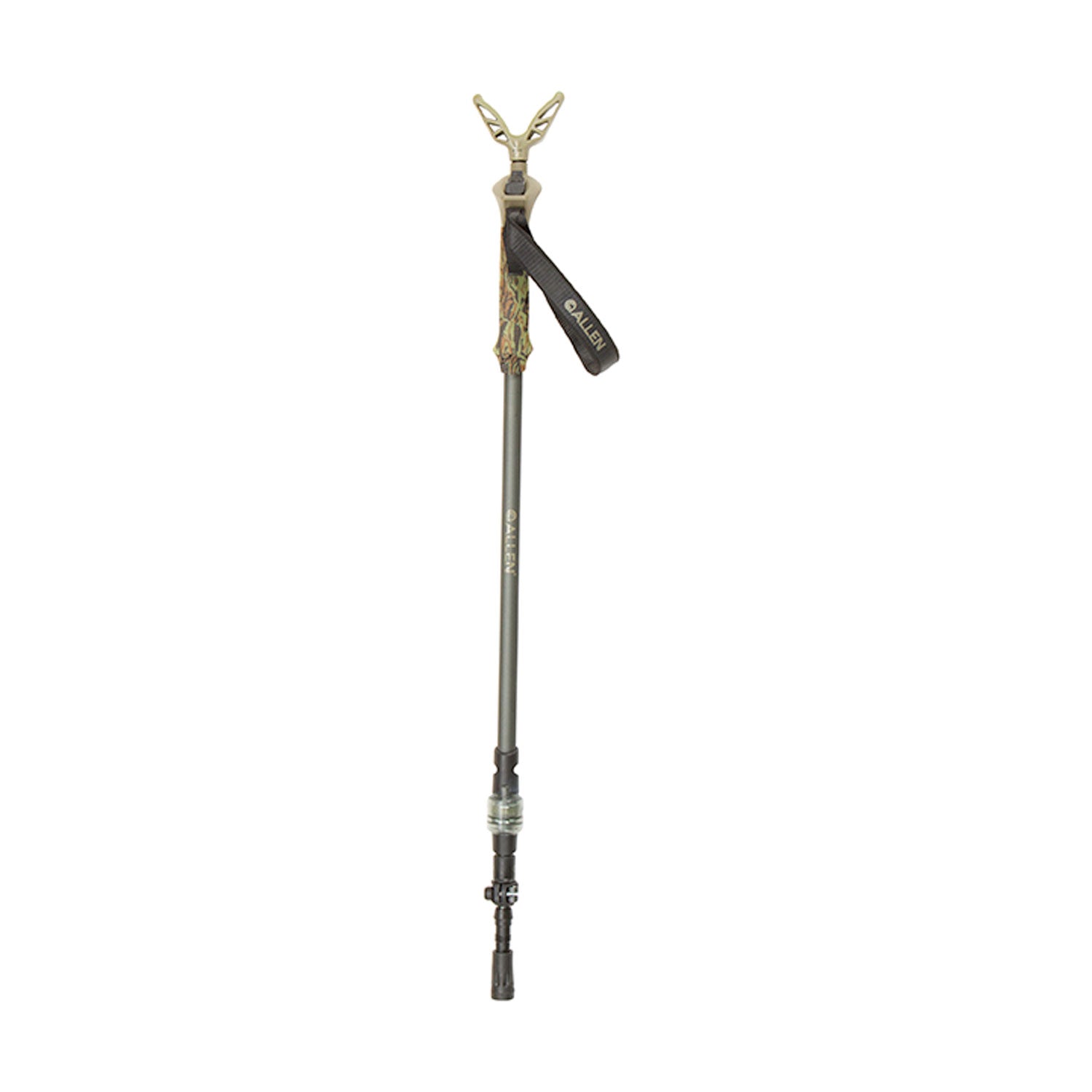 Allen 21447 Axial EZ-Stik Shooting Stick Monopod Matte Beetle Green Aluminum w/Rubber Foot, Push Button Auto Slide Action, Post Attachment System & 29-61" Vertical Adjustment