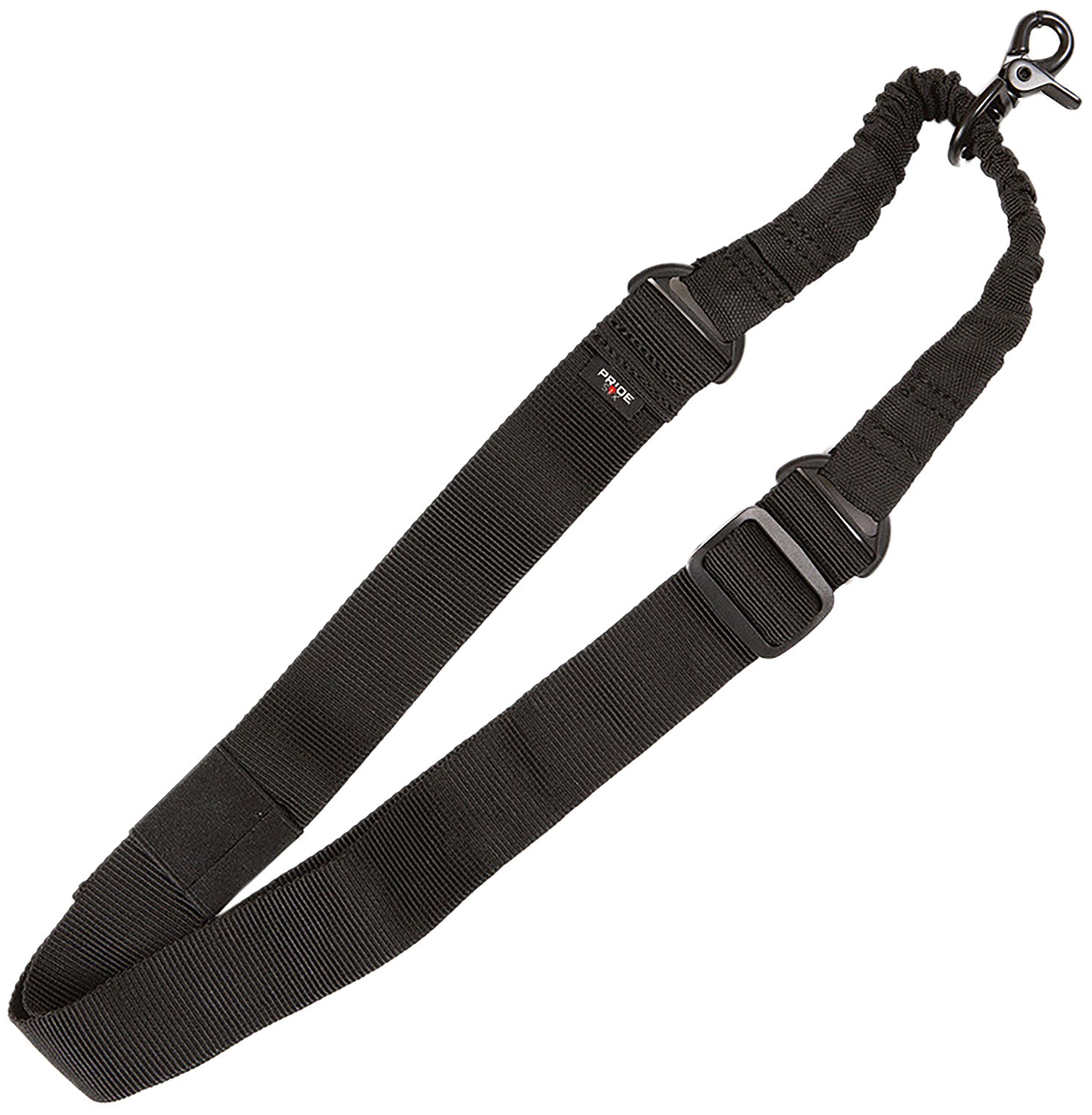 Tac Six 8910 Citadel Single Point Sling Black Webbing Bungee Style with QD Swivel & Scissor Attachment Hook 1.50" W x 42"-54" L for Rifles