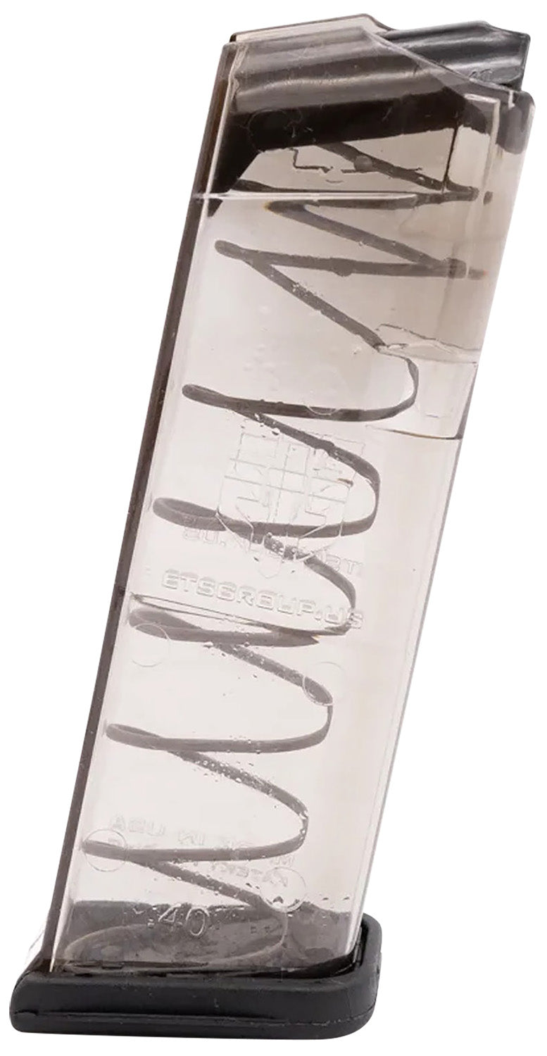 ETS Group GLK23 Pistol Mags  13rd 40 S&W Compatible w/Glock 23/27 Clear Polymer