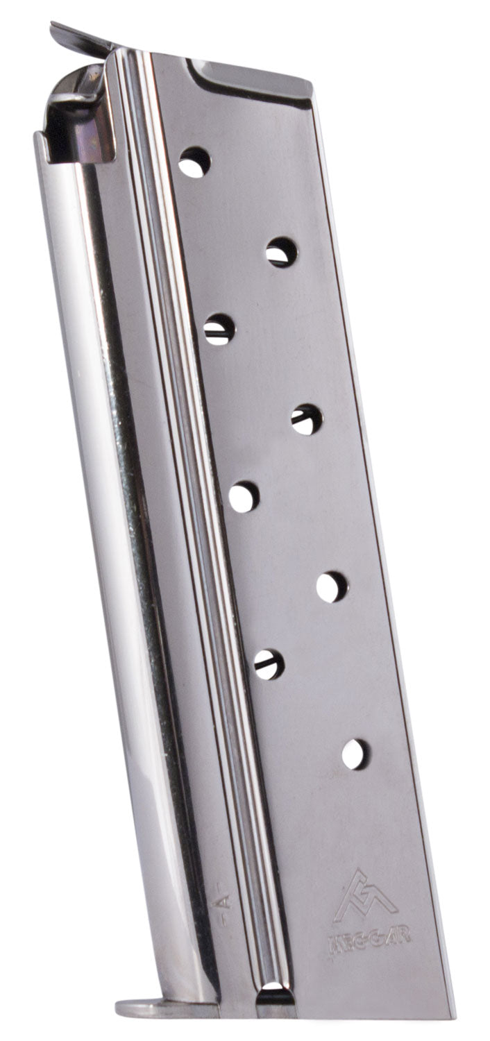 Mec-Gar MGCGGOV38N Standard  Nickel Detachable 9rd 38 Super for 1911 Government