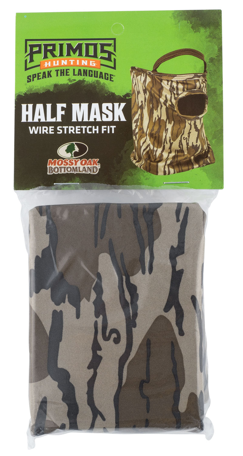 Primos PS6664 Stretch Fit  Mossy Oak Original BottomLand Neoprene 1/2 Face Mask OSFA