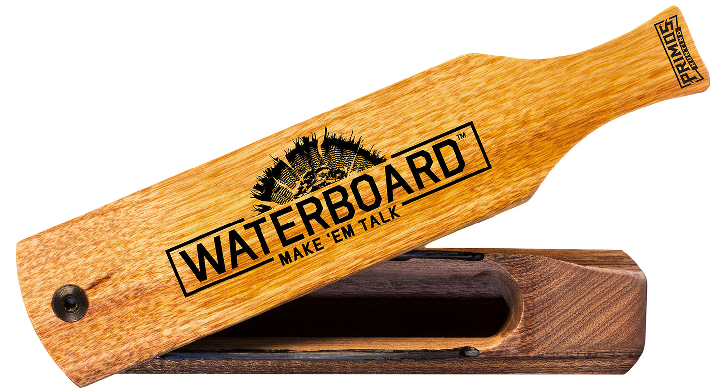 Primos PS257 Waterboard  Box Call Turkey Hen Sounds Attracts Turkeys Natural Mahogany