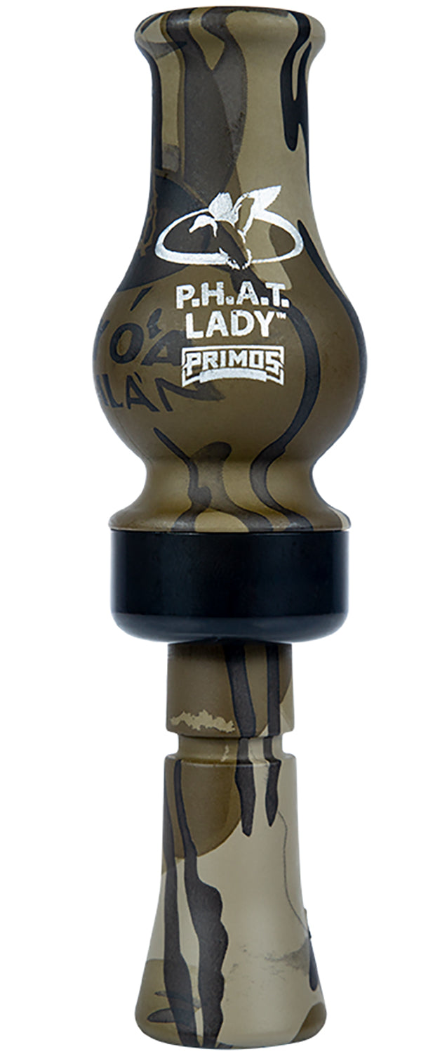 Primos PS892 Phat Lady  Open Call Single Reed Turkey Sounds Attracts Ducks Mossy Oak Original BottomLand Plastic