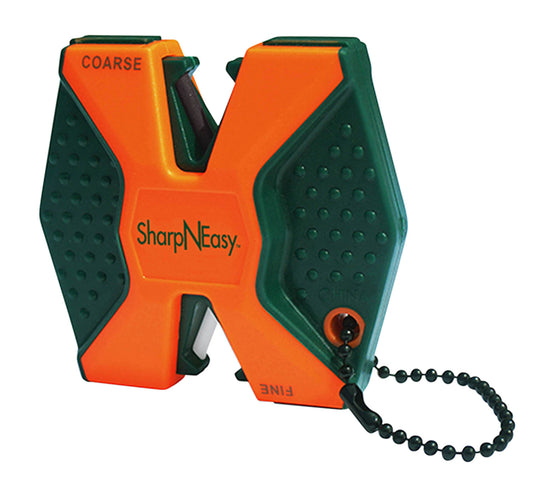 AccuSharp 336C SharpNEasy 2-Step Sharpener Fine/Coarse Ceramic Sharpener Plastic Handle Black/Orange