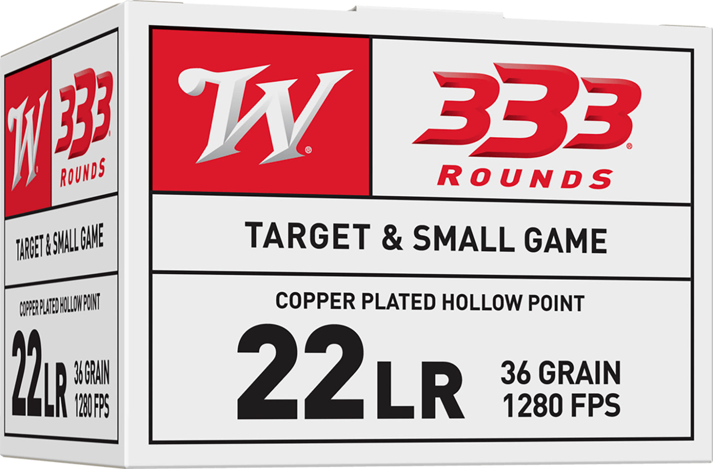 Winchester Ammo 22LR333HP USA  22LR 36gr Copper Plated Hollow Point 333 Per Box/10 Case