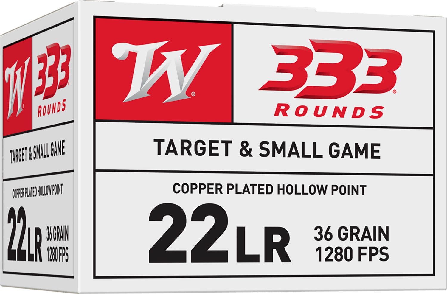 Winchester Ammo 22LR333HP USA  22LR 36gr Copper Plated Hollow Point 333 Per Box/10 Case