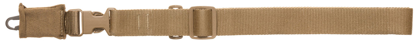 Tacshield T6005CY CQB Sling made of Coyote Webbing with HK Snap Hook & Single-Point Design for Rifle/Shotgun