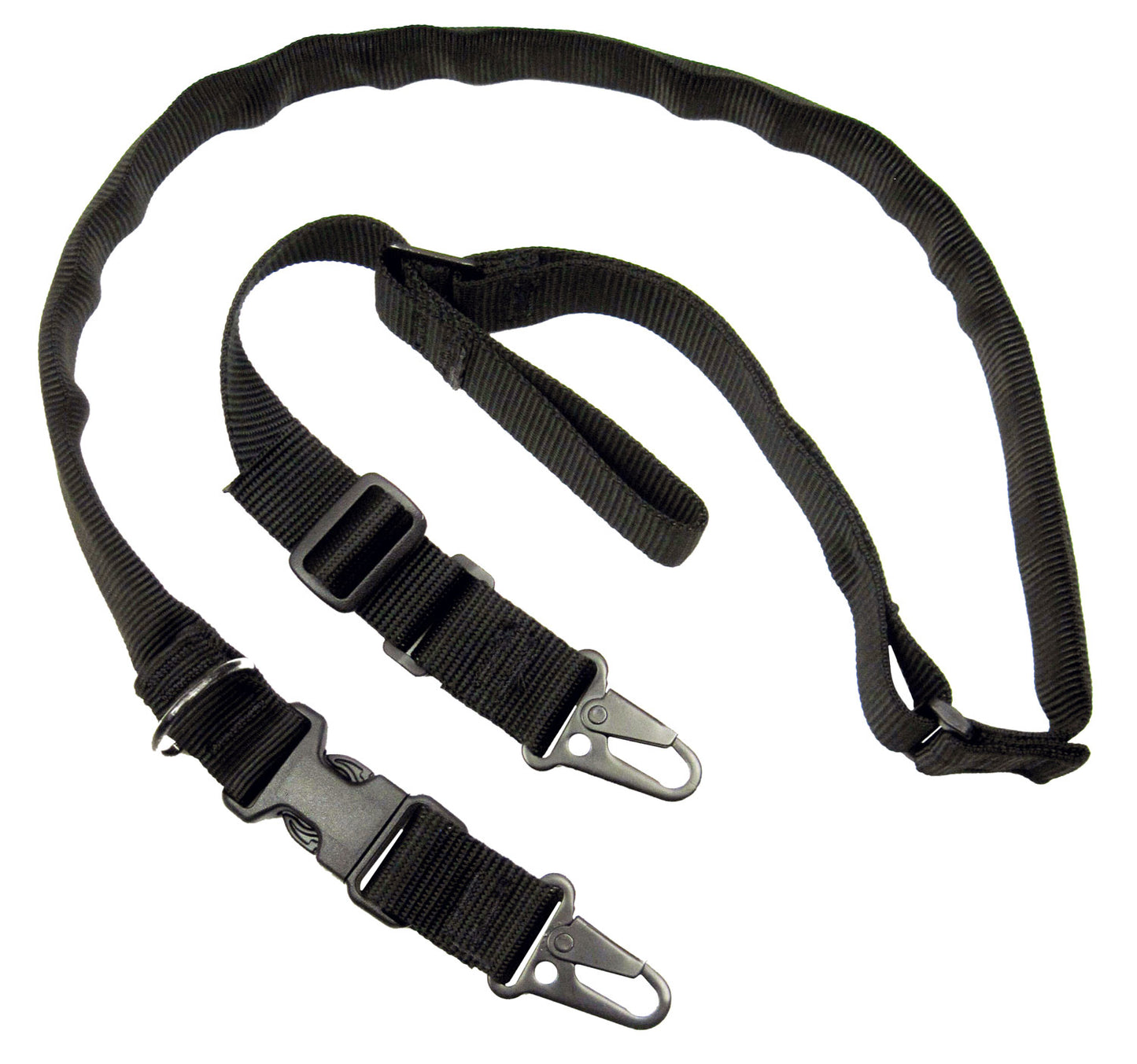 Tacshield T6030BK Warrior 2-in-1 Sling made of Black Webbing with HK Snap Hook & Padded Fast Adjust Design for Rifle/Shotgun