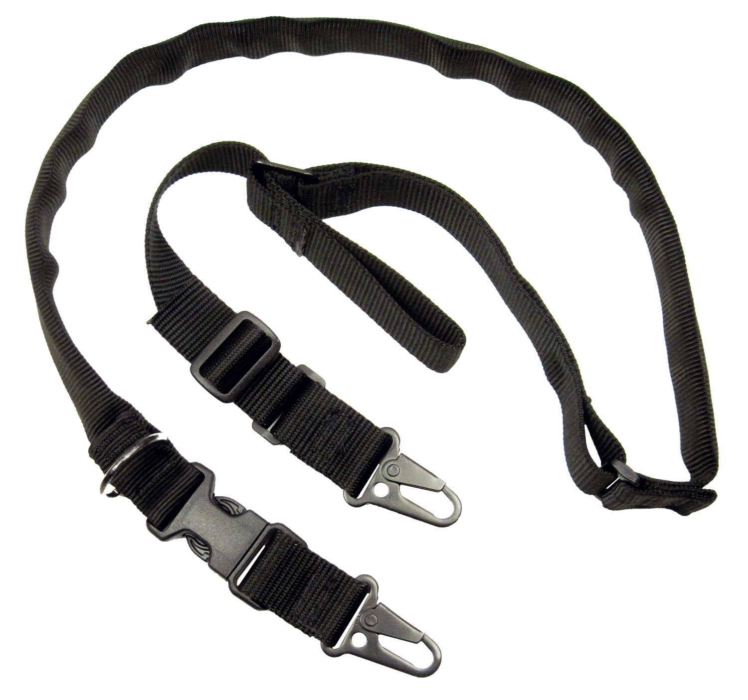 Tacshield T6030BK Warrior 2-in-1 Sling made of Black Webbing with HK Snap Hook & Padded Fast Adjust Design for Rifle/Shotgun