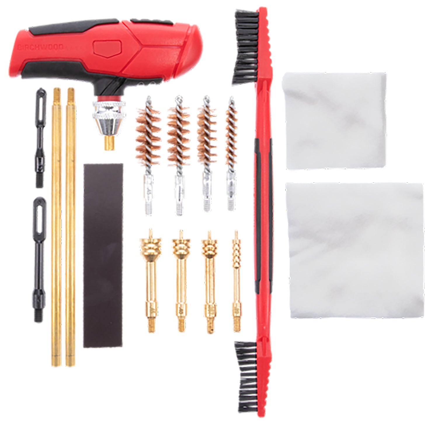 Birchwood Casey HNDGCLNKIT Handgun Cleaning Kit 16 Pieces Black/Red