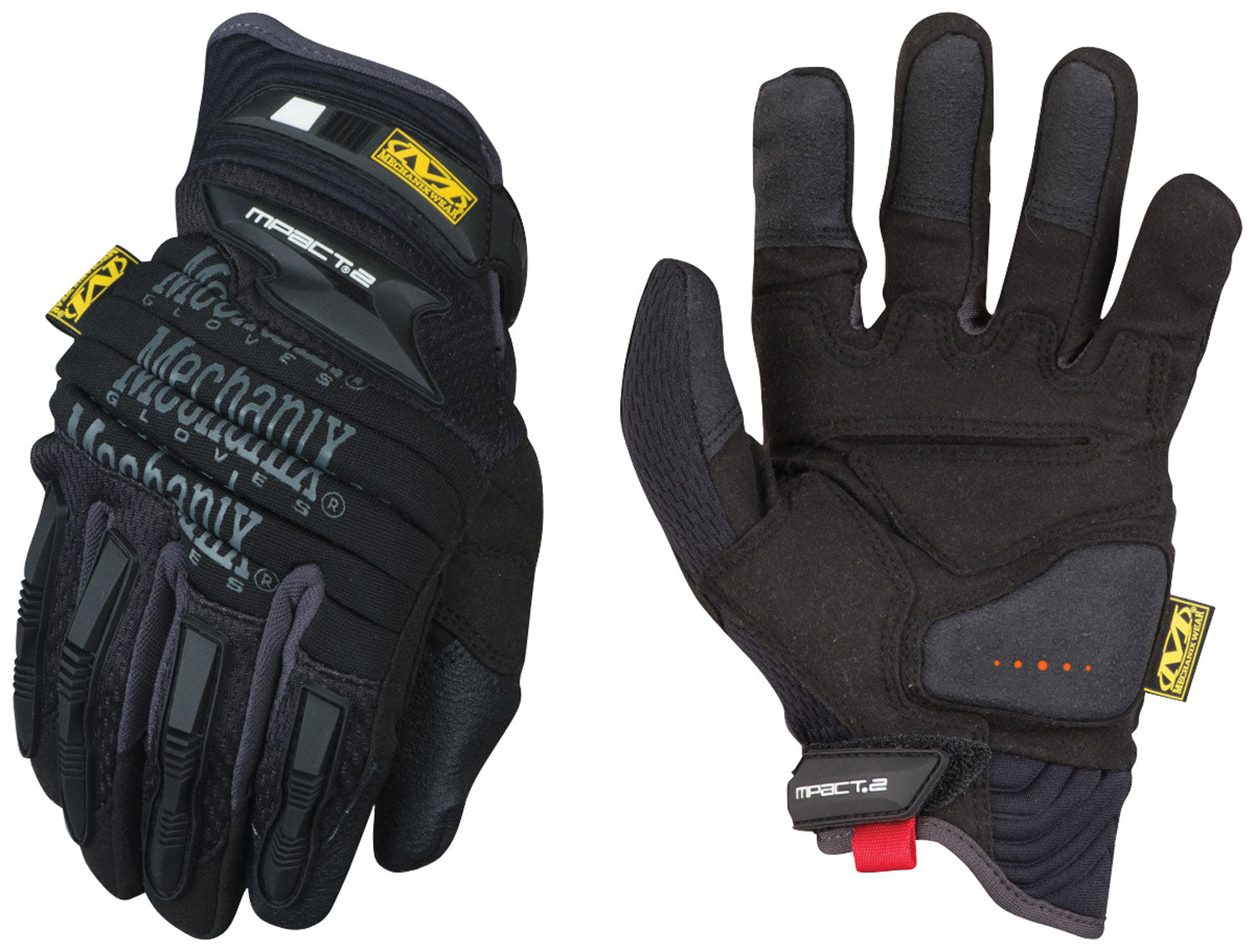 Mechanix Wear MP205008 M-Pact 2 Covert Black Armortex Small Velcro Closure