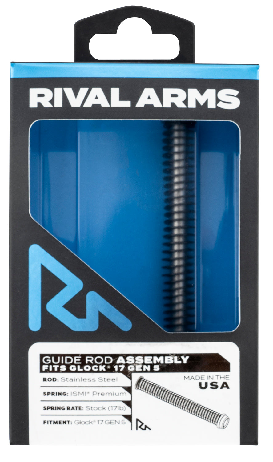 Rival Arms RA50G121S Guide Rod Assembly  Silver Stainless Steel for Glock 17 Gen5