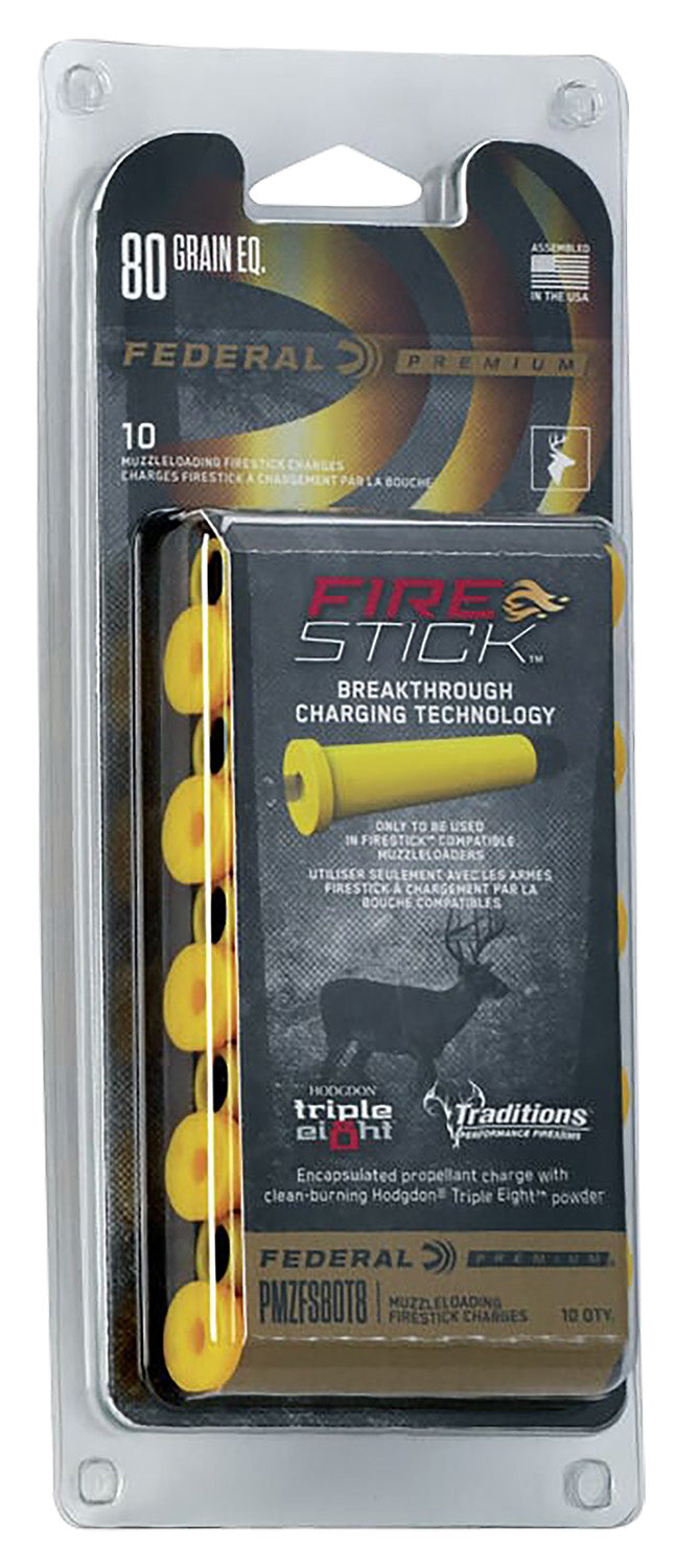 Federal PMZFS80T8 Premium Fire Stick Muzzleloader 50Cal 80gr 10 Per Box/10 Case *For Traditions Nitro Only