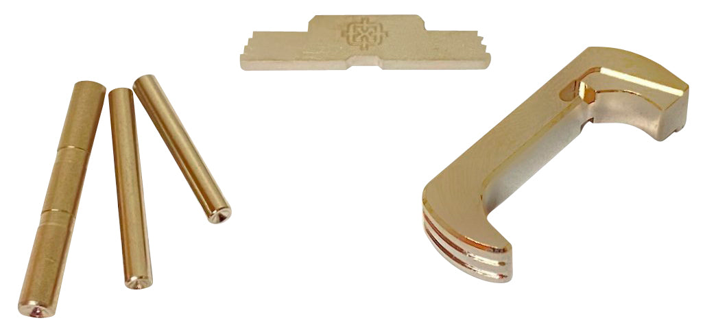 Cross Armory CRG5OKSV 3 Piece Kit  Extended Compatible w/Glock 17/19/26/34 Gen5 Silver Anodized Steel/Aluminum