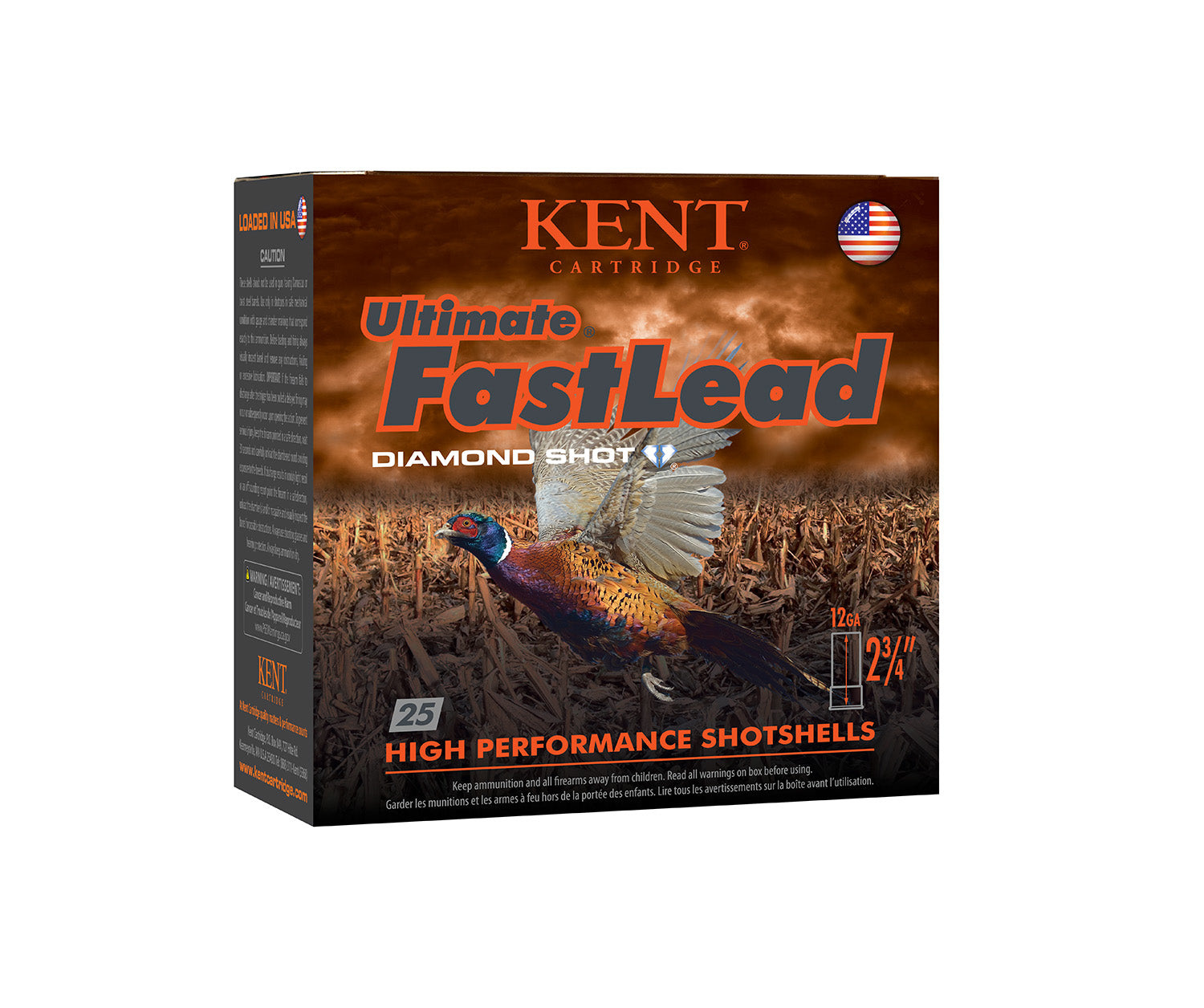 Kent Cartridge K122UFL365 Ultimate Fast Lead 12Gauge 2.75" 1 1/4oz 5Shot 25 Per Box/10 Case *Worn Missing 1