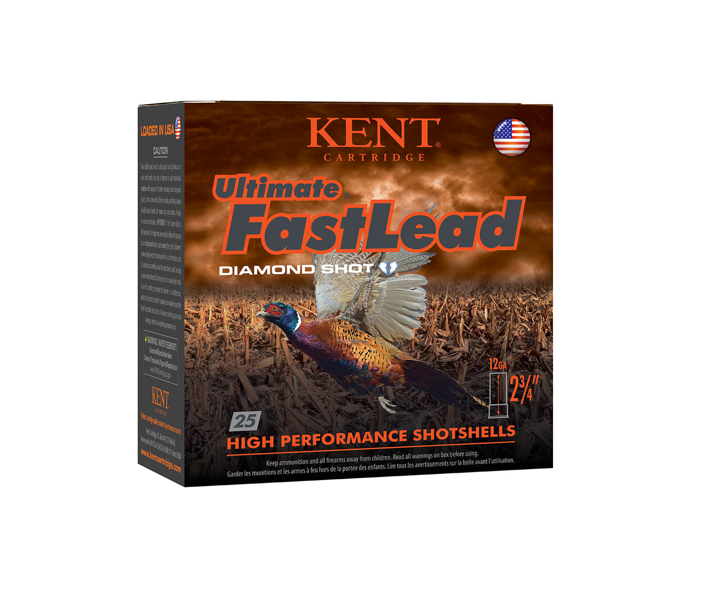 Kent Cartridge K122UFL425 Ultimate Fast Lead 12Gauge 2.75" 1 1/2oz 5Shot 25 Per Box/10 Case