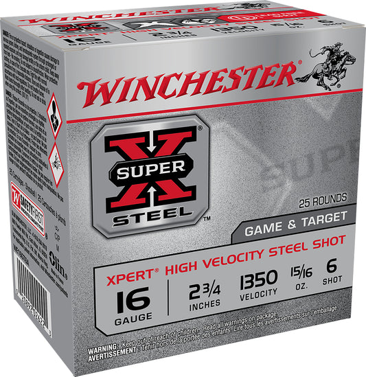 Winchester Ammo WE16GT6A Super X Xpert High Velocity 16Gauge 2.75" 15/16oz 6Shot 25 Per Box/10 Case