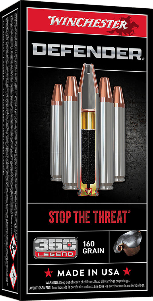 Winchester Ammo S350PDB Defender  350Legend 160gr Bonded Protected Hollow Point 20 Per Box/10 Case