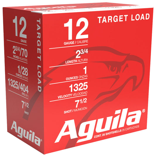 Aguila 1CHB1285 Sporting Clays High Velocity 12Gauge 2.75" 1oz 7.5Shot 25 Per Box/10 Case