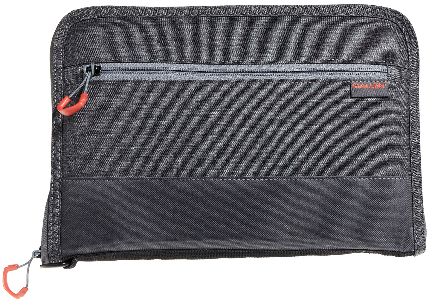 Allen 7757 Auto-Fit 2.0 Deluxe Handgun Case Gray w/Red Accents, Foam Padding, Knit Interior, Exterior Pocket  Finish for Most Full-Size Semi-Autos 11" L