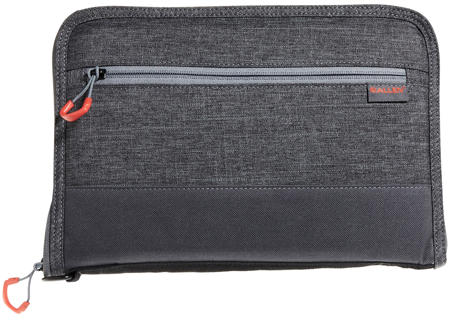 Allen 7757 Auto-Fit 2.0 Deluxe Handgun Case Gray w/Red Accents, Foam Padding, Knit Interior, Exterior Pocket  Finish for Most Full-Size Semi-Autos 11" L
