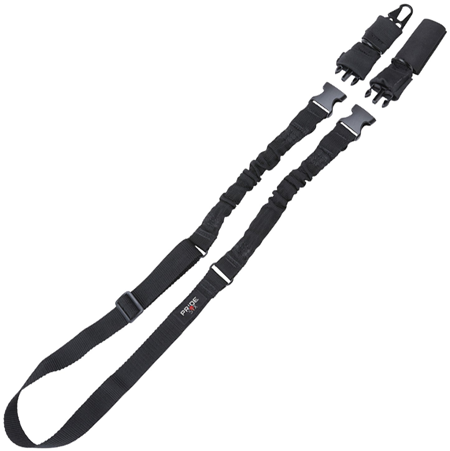 Tac Six 8911 Citadel Single & Double Point Sling Black Webbing with Snap Hook Attachment 50" Long for MSRs