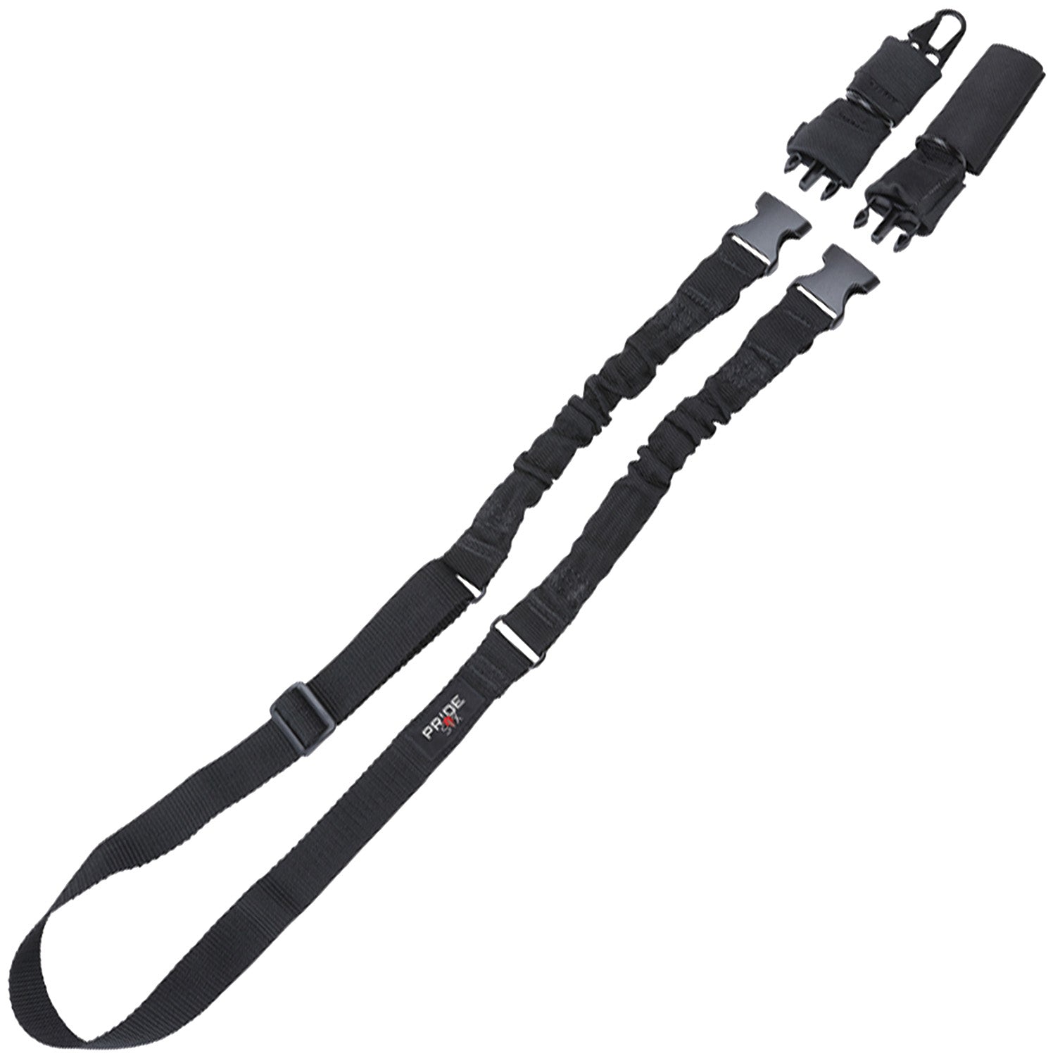 Tac Six 8911 Citadel Single & Double Point Sling Black Webbing with Snap Hook Attachment 50" Long for MSRs