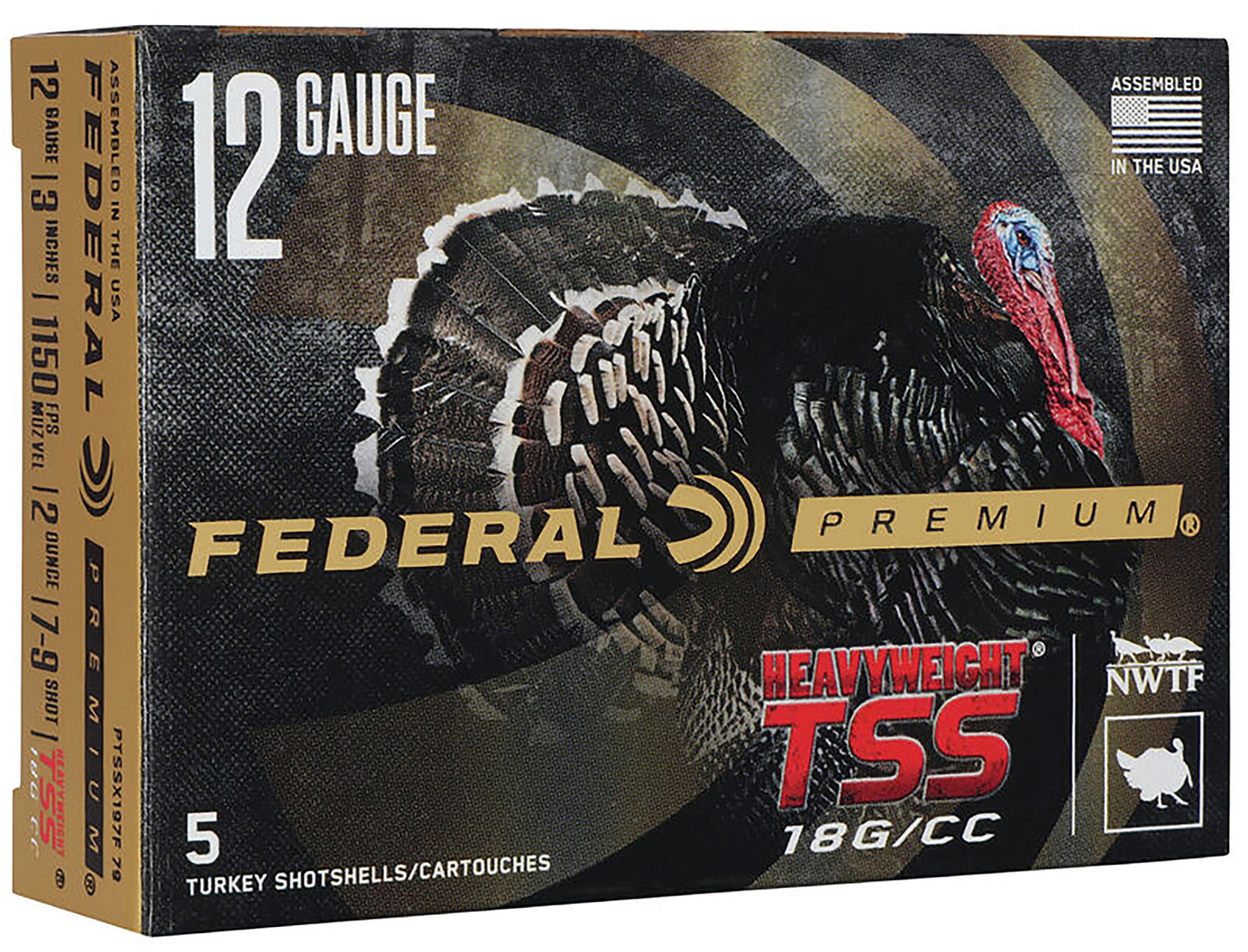 Federal PTSSX197F79 Premium Turkey Heavyweight TSS 12Gauge 3" 2oz 7/9Shot 5 Per Box/50 Case