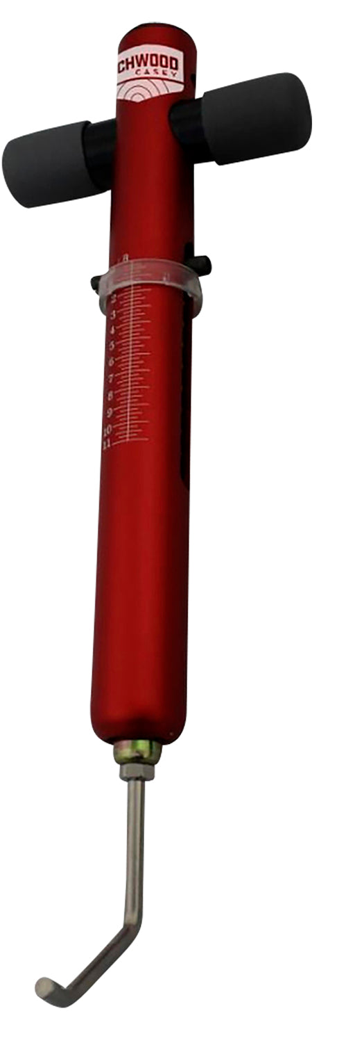 Birchwood Casey TRGSCL Trigger  Scale  Red Aluminum Body with Stainless Steel Trigger Pull & Rubber Black Handle for Firearms