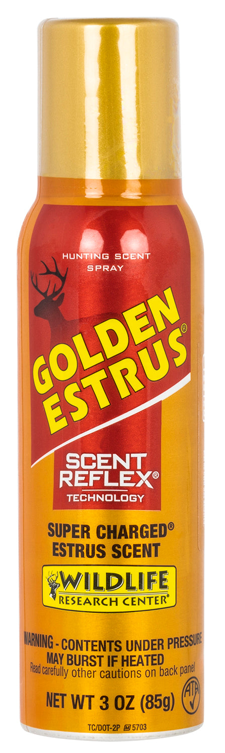 Wildlife Research 4043 Golden Estrus Scent Reflex Deer Attractant Doe In Estrus Scent 3 oz Aerosol