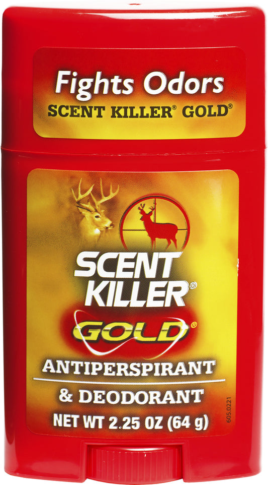 Wildlife Research 1247 Scent Killer Gold Antiperspirant & Deodorant Odor Eliminator Odorless Scent 2.25 oz Stick