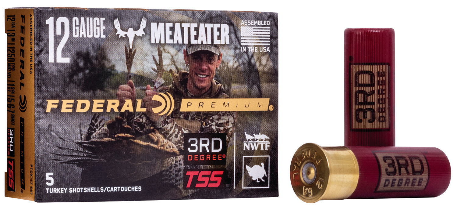 Federal PTDX157567 Premium 3rd Degree 12Gauge 3" 1 3/4oz 5/6/7Shot 5 Per Box/50 Case