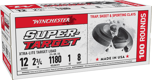 Winchester Ammo TRGTL128VP Super-Target Xtra-Lite 12Gauge 2.75" 1oz 8Shot 200 Box/2 Case *Value Pack