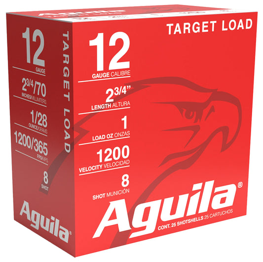 Aguila 1CHB1305 Target Load Competition 12Gauge 2.75" 1oz 8Shot 25 Per Box/10 Case