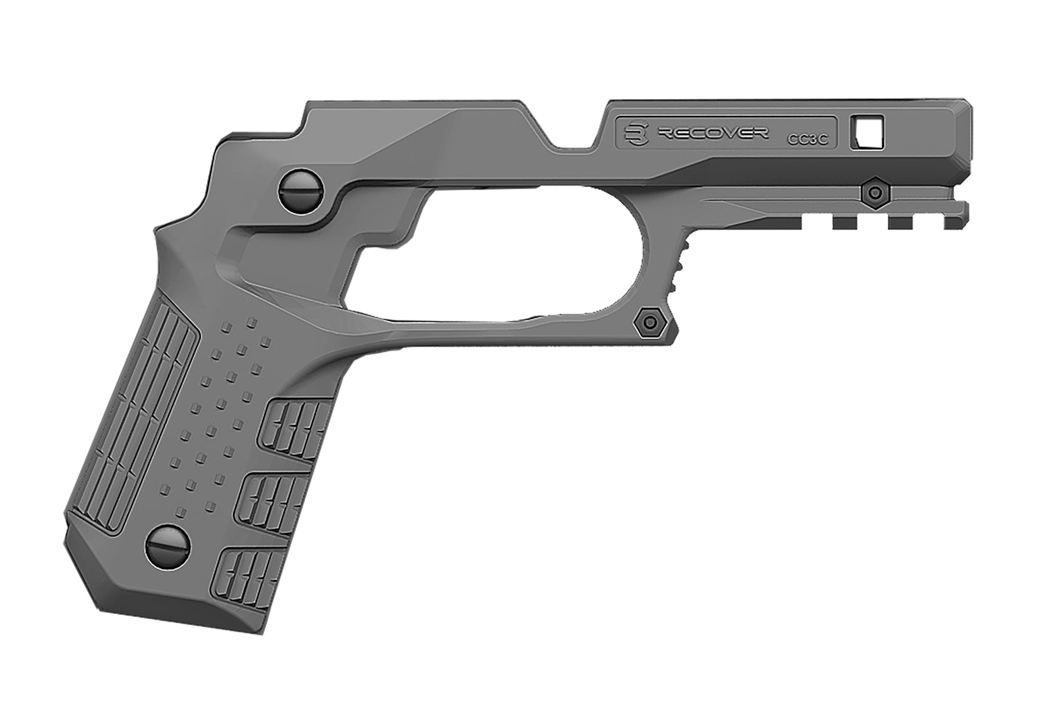 Recover Tactical CC3C04 Grip & Rail System  Gray Polymer Picatinny for Compact 1911