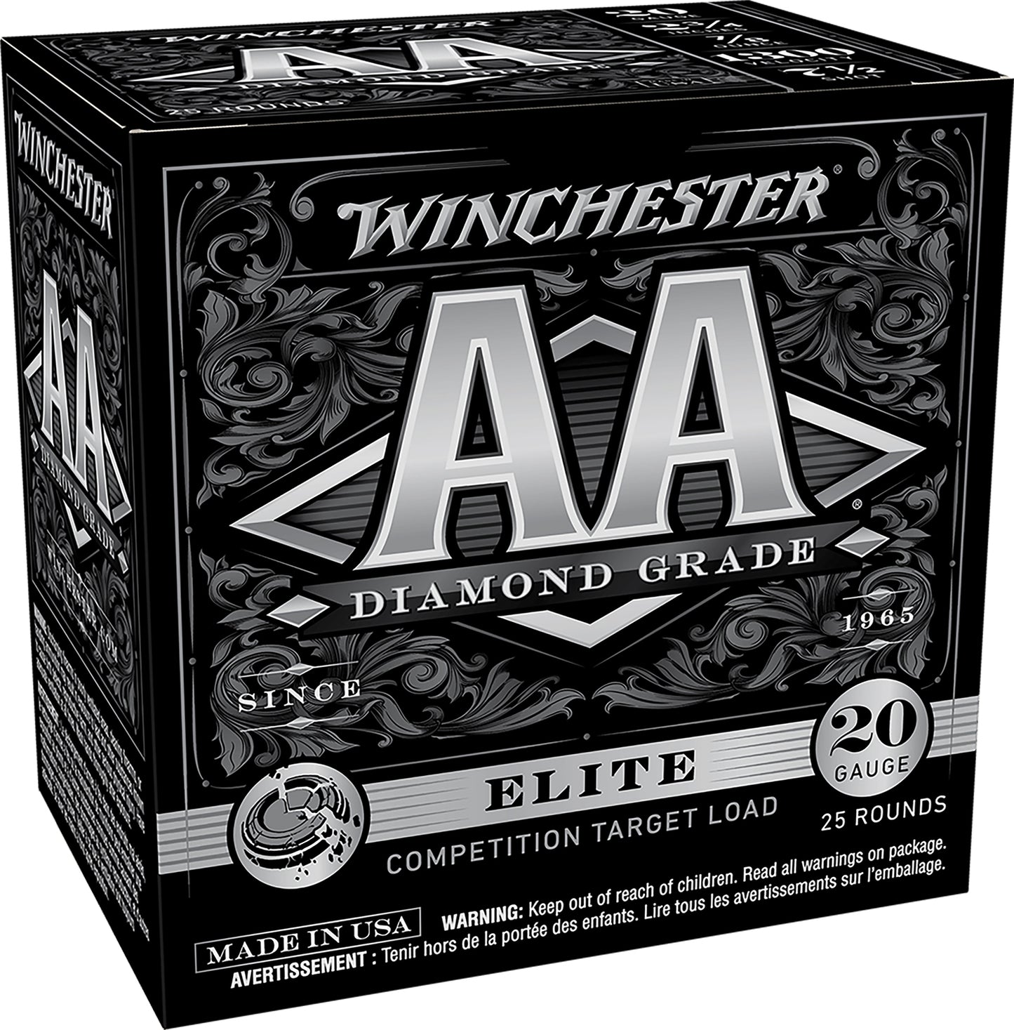 Winchester Ammo AADG207 AA Diamond Grade Elite Trap 20Gauge 2.75" 7/8oz 7.5Shot 25 Per Box/10 Case