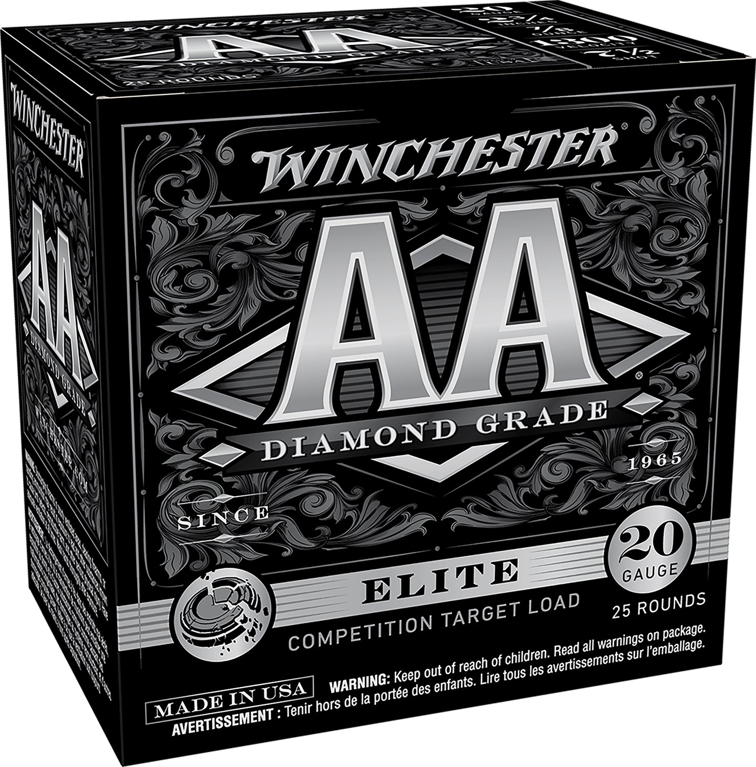Winchester Ammo AADG207 AA Diamond Grade Elite Trap 20Gauge 2.75" 7/8oz 7.5Shot 25 Per Box/10 Case