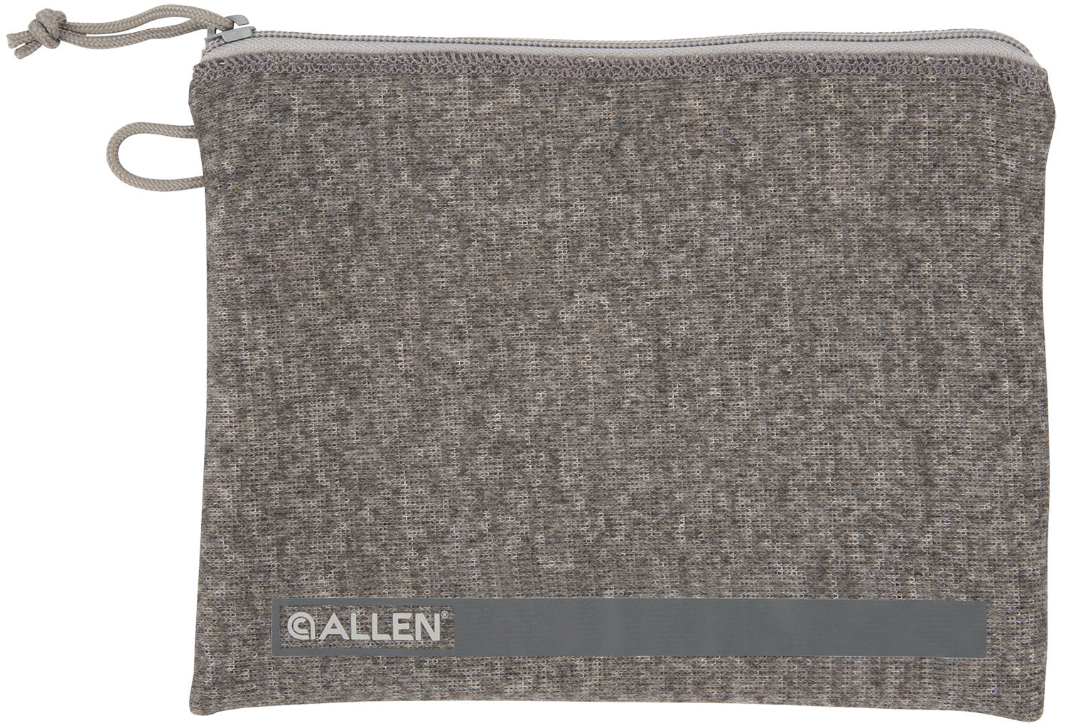 Allen 3627 Pistol Pouch  Gray Polyester w/Lockable Zippers, ID Label & Fleece Lining Holds Full Size Handgun 7" L x 9" W Interior Dimensions