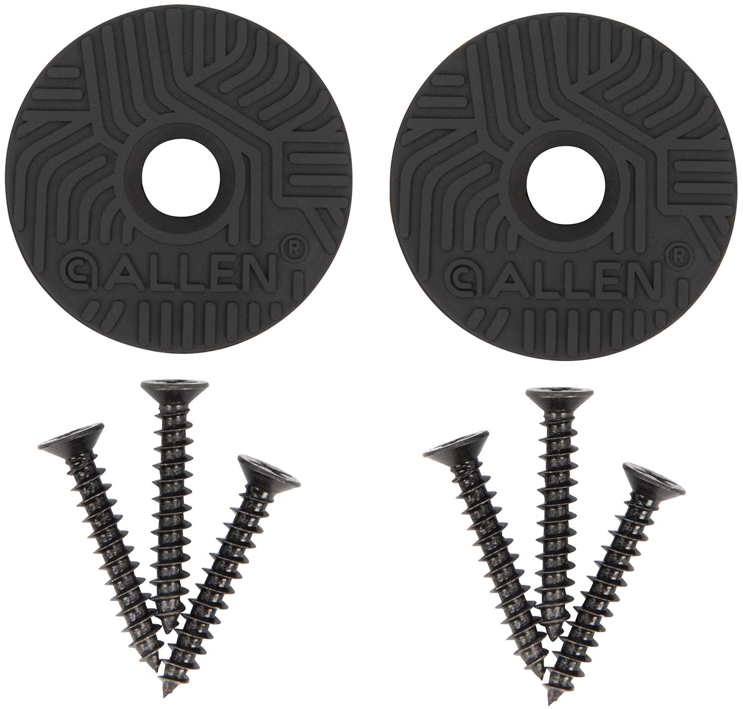 Allen 5649 Disc Gun & Tool Magnet Set Black Metal Screw On 2 pk
