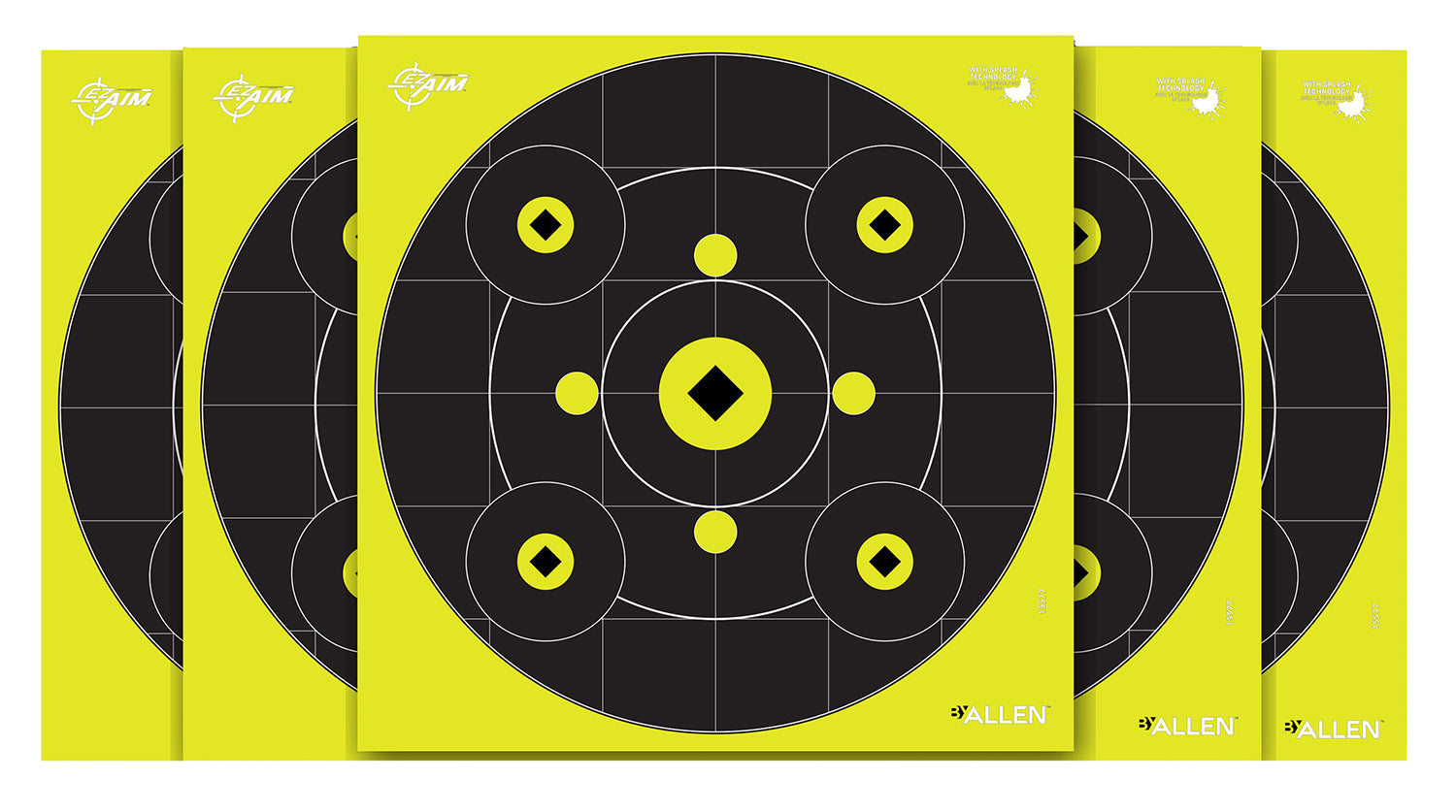 EZ-Aim 15577 Splash Reactive  Bullseye Gallery Non-Adhesive  12  Pack