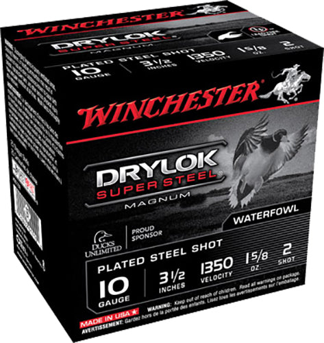 Winchester Ammo XSC102 Drylok Super Steel Magnum 10Gauge 3.50" 1 5/8oz 2Shot 25 Per Box/10 Case