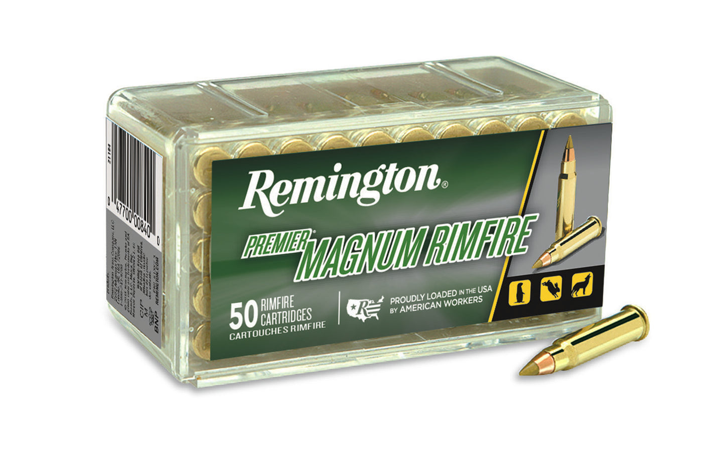 Remington Ammunition 20023 Premier Magnum Rimfire 17HMR 17gr Jacketed Hollow Point 50 Per Box/40 Case