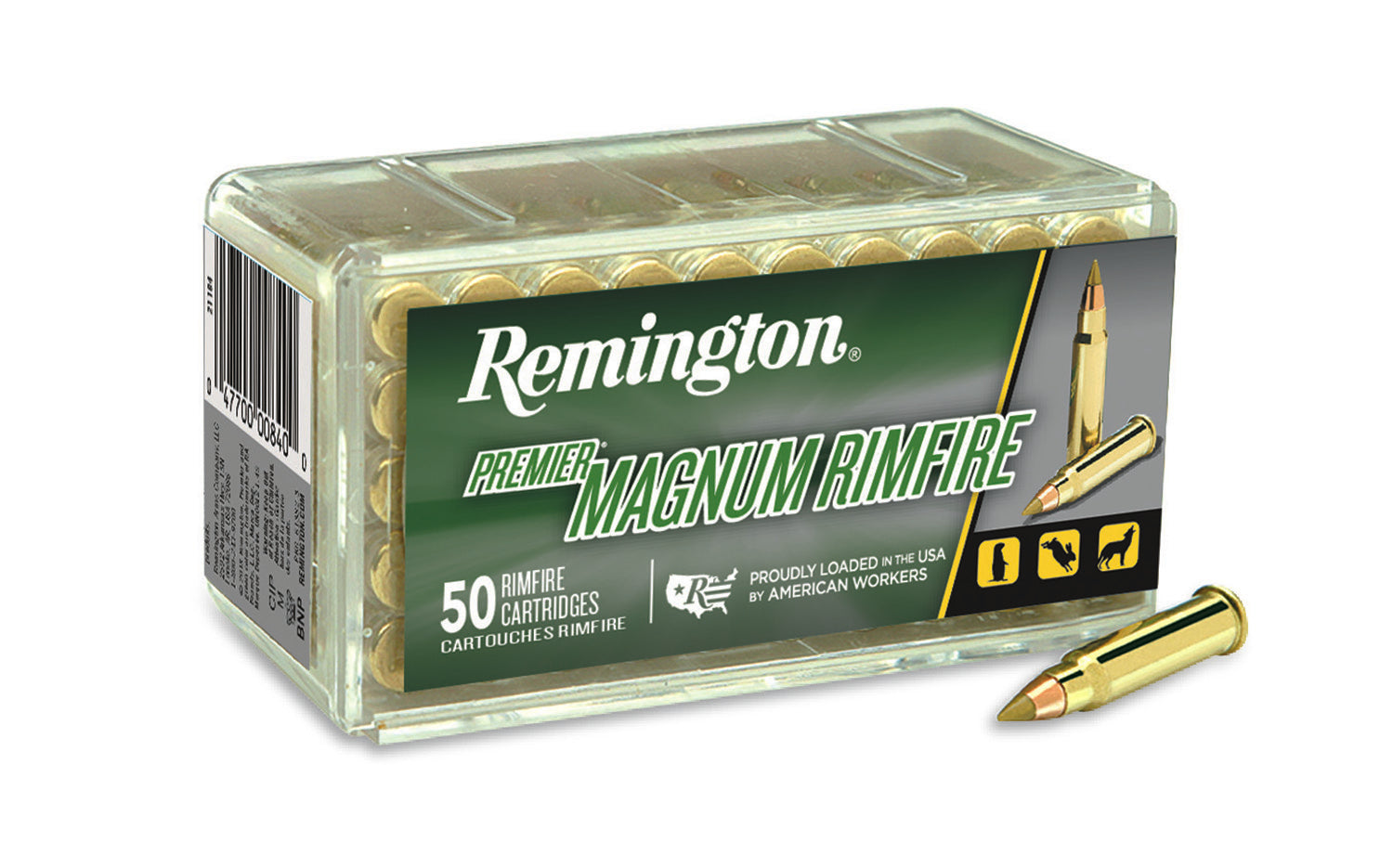 Remington Ammunition 20023 Premier Magnum Rimfire 17HMR 17gr Jacketed Hollow Point 50 Per Box/40 Case