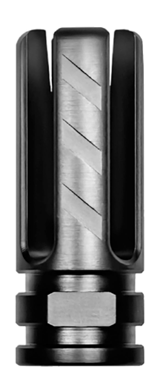 Rise Armament RA703223BLK Veil Flash Hider Black Nitride Finish 416R Stainless Steel with 2.25" OAL for 22 Cal AR-15